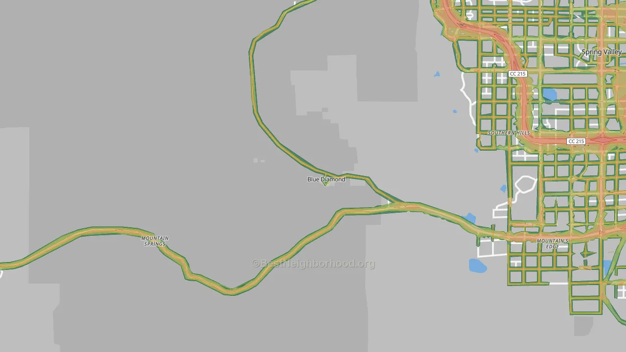 Blue Diamond, NV Map of Noise Levels in Blue Diamond