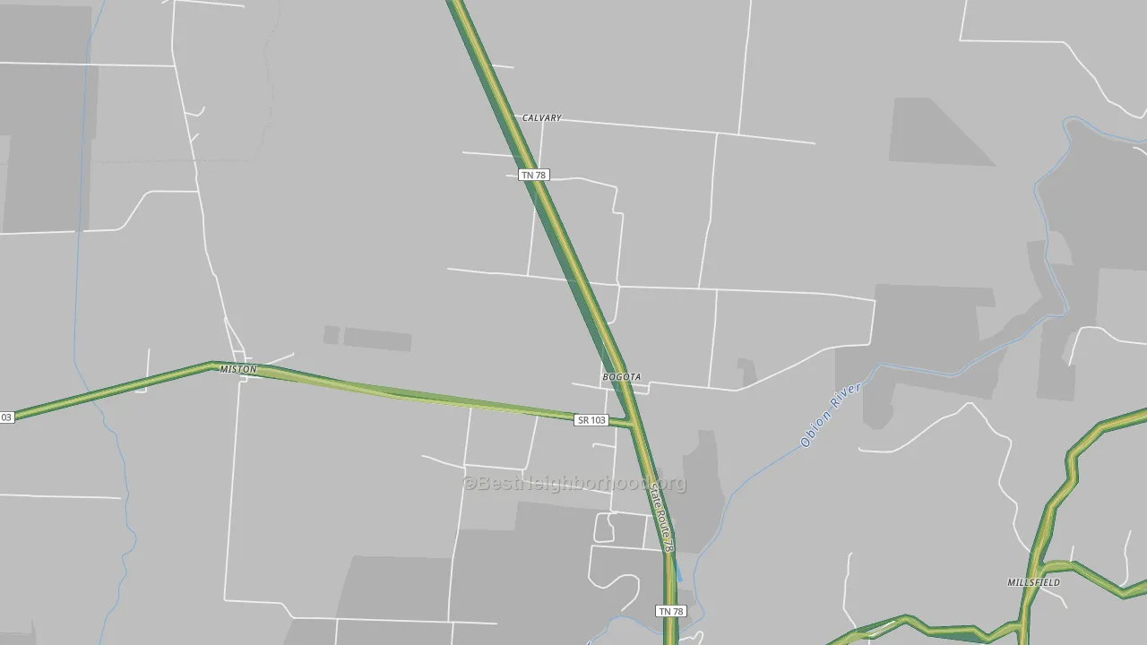 Bogota, TN Map of Noise Levels in Bogota