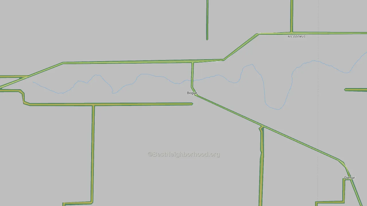 Bogue, KS Map of Noise Levels in Bogue