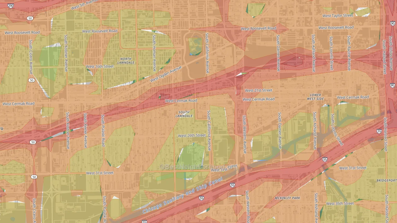 Bohemian California, Chicago, IL Map of Noise Levels in Bohemian California