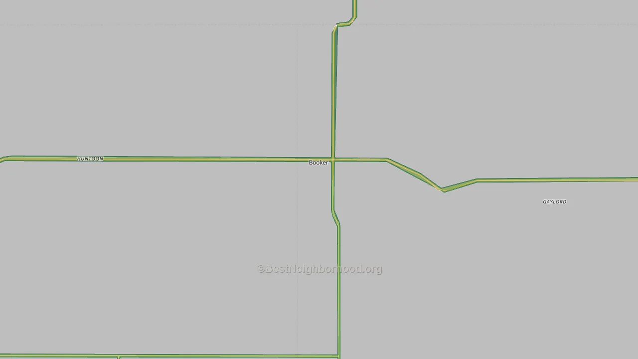 Booker, TX Map of Noise Levels in Booker