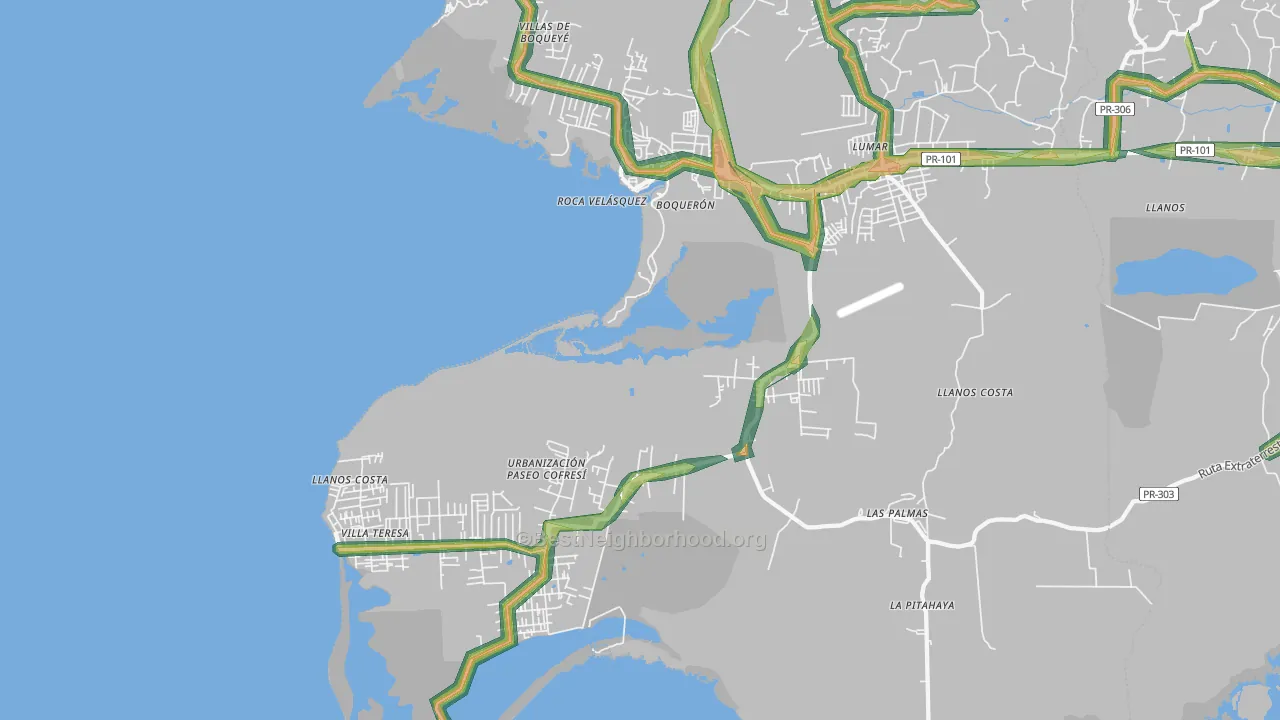 Boqueron, PR Map of Noise Levels in Boqueron