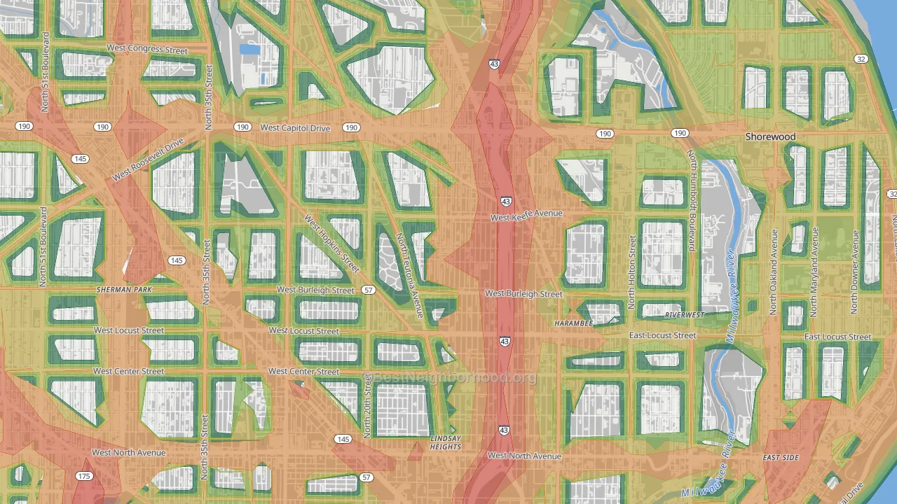 Borchert Field, Milwaukee, WI Map of Noise Levels in Borchert Field