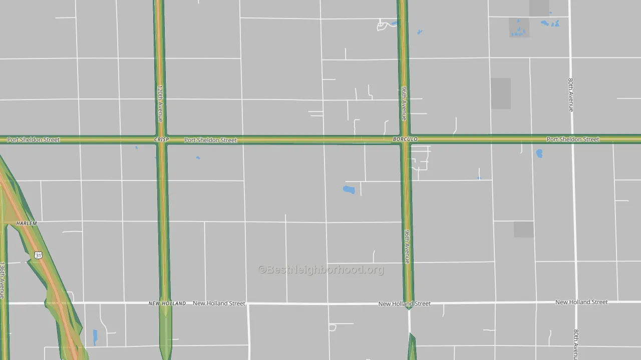 Borculo, MI Map of Noise Levels in Borculo