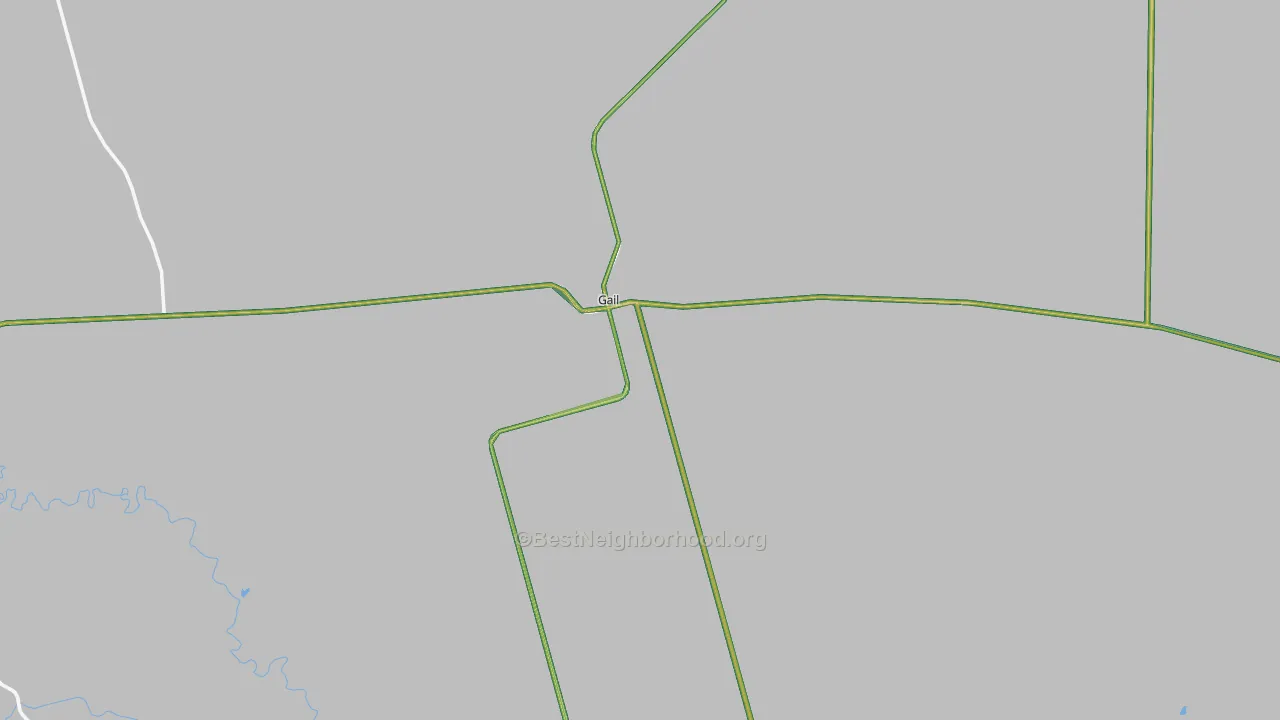 Borden County, TX Map of Noise Levels in Borden County
