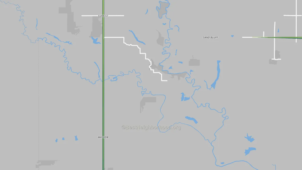 Boswell, OK Map of Noise Levels in Boswell