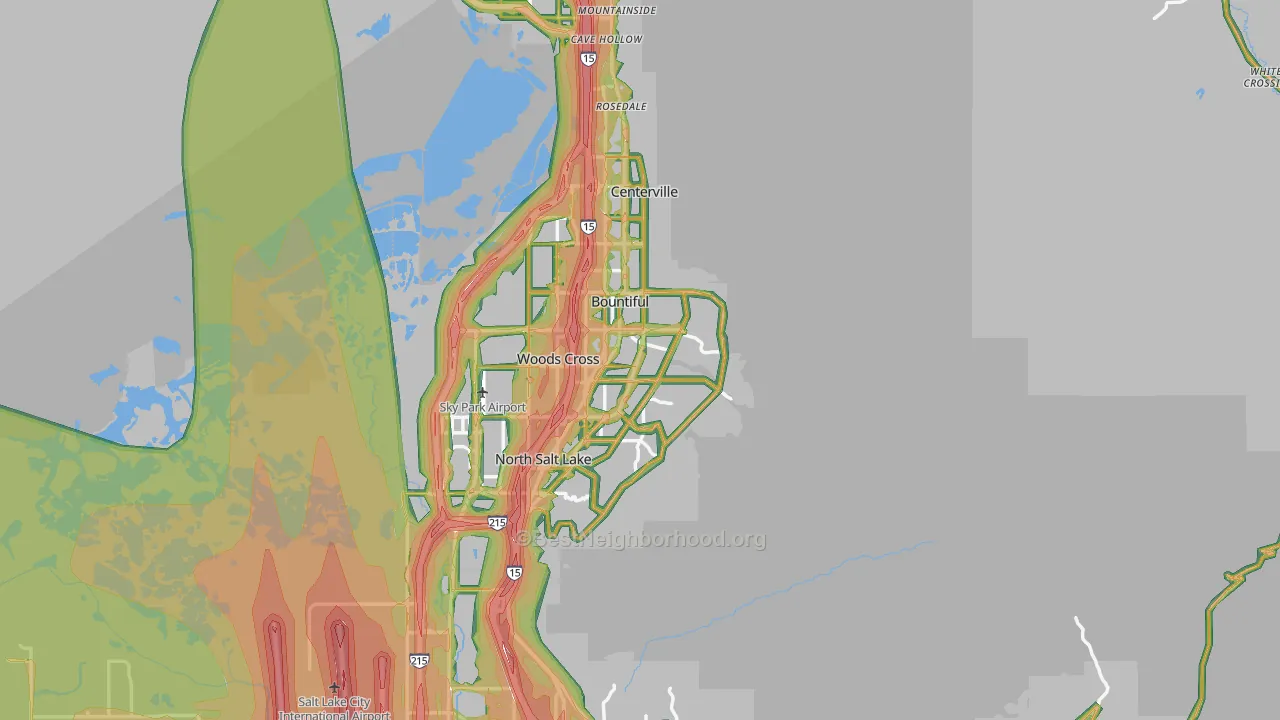 Bountiful, UT Map of Noise Levels in Bountiful