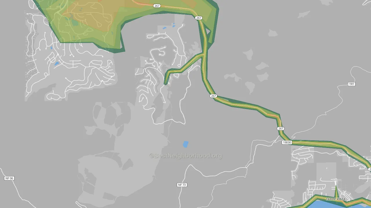 Bowman, CA Map of Noise Levels in Bowman