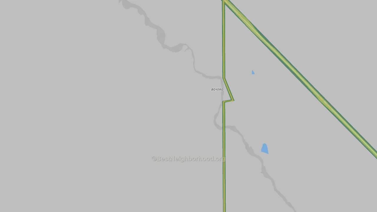 Boyero, CO Map of Noise Levels in Boyero