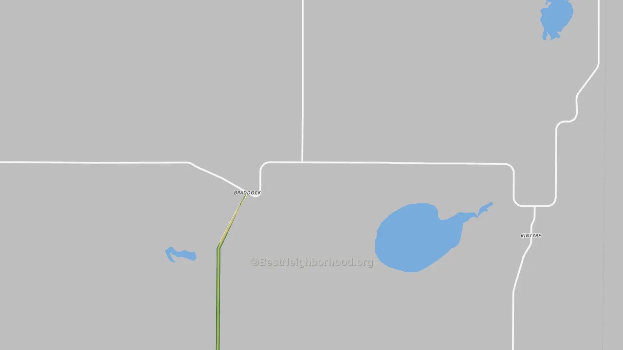 Braddock, ND Map of Noise Levels in Braddock