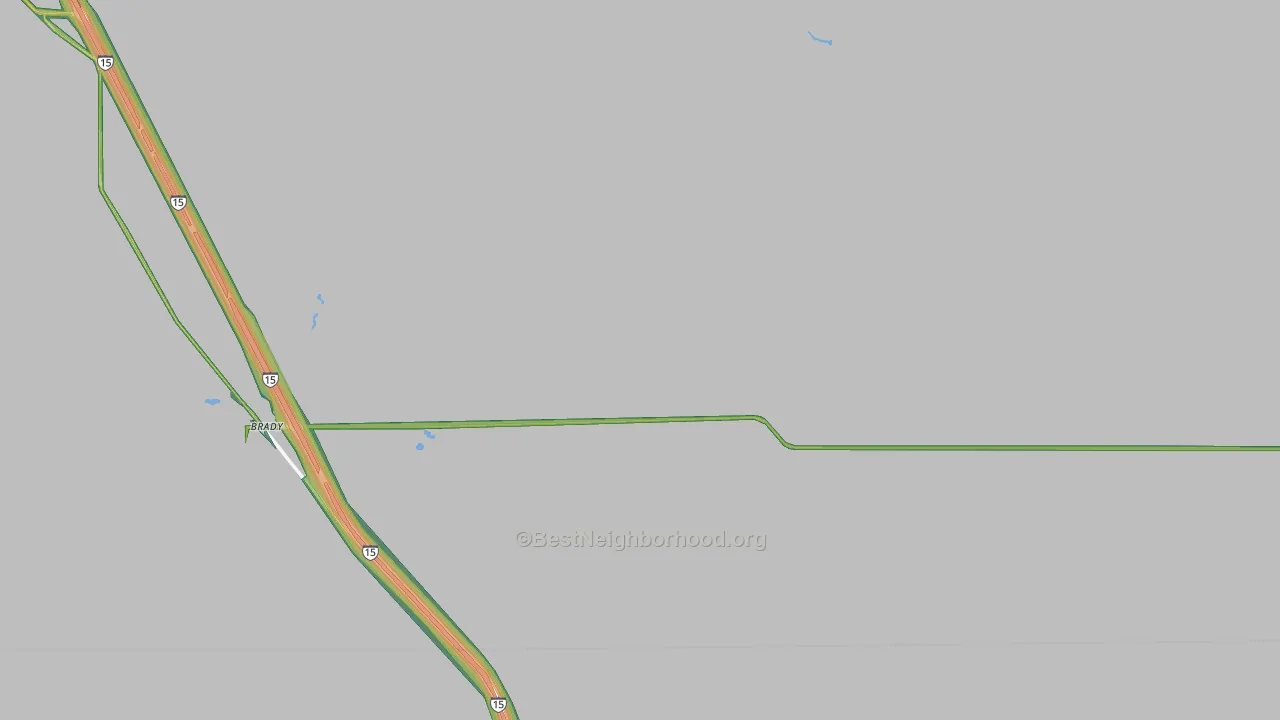 Brady, MT Map of Noise Levels in Brady