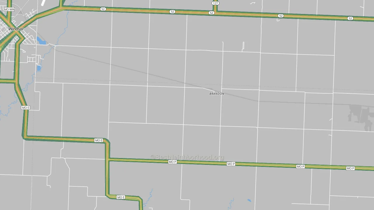 Brandon, MO Map of Noise Levels in Brandon
