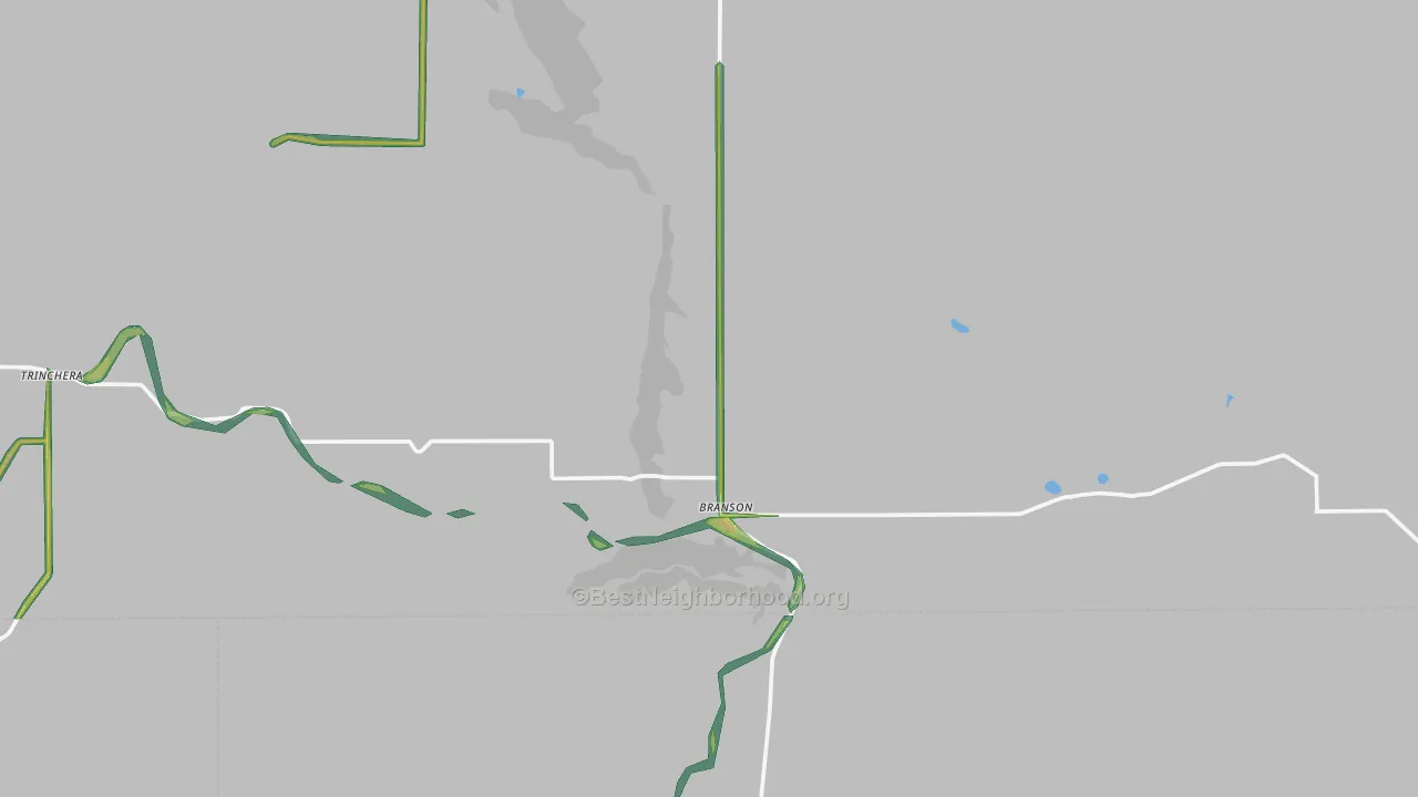 Branson, CO Map of Noise Levels in Branson
