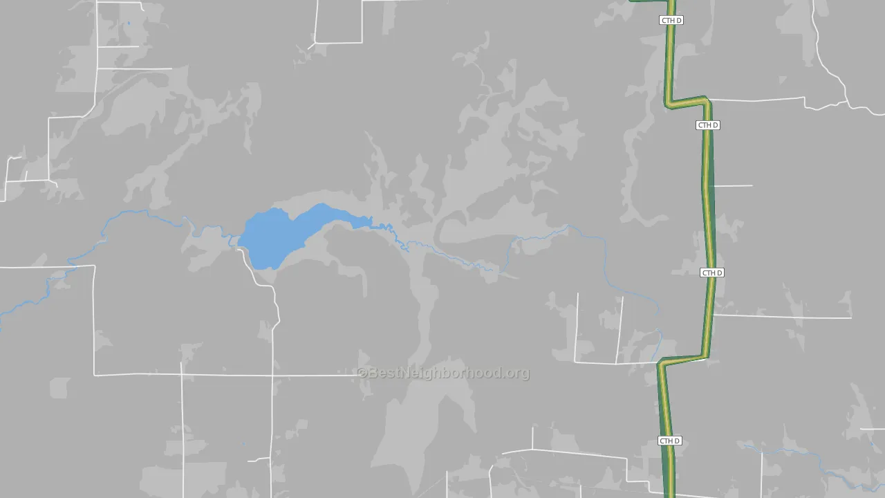 Brantwood, WI Map of Noise Levels in Brantwood