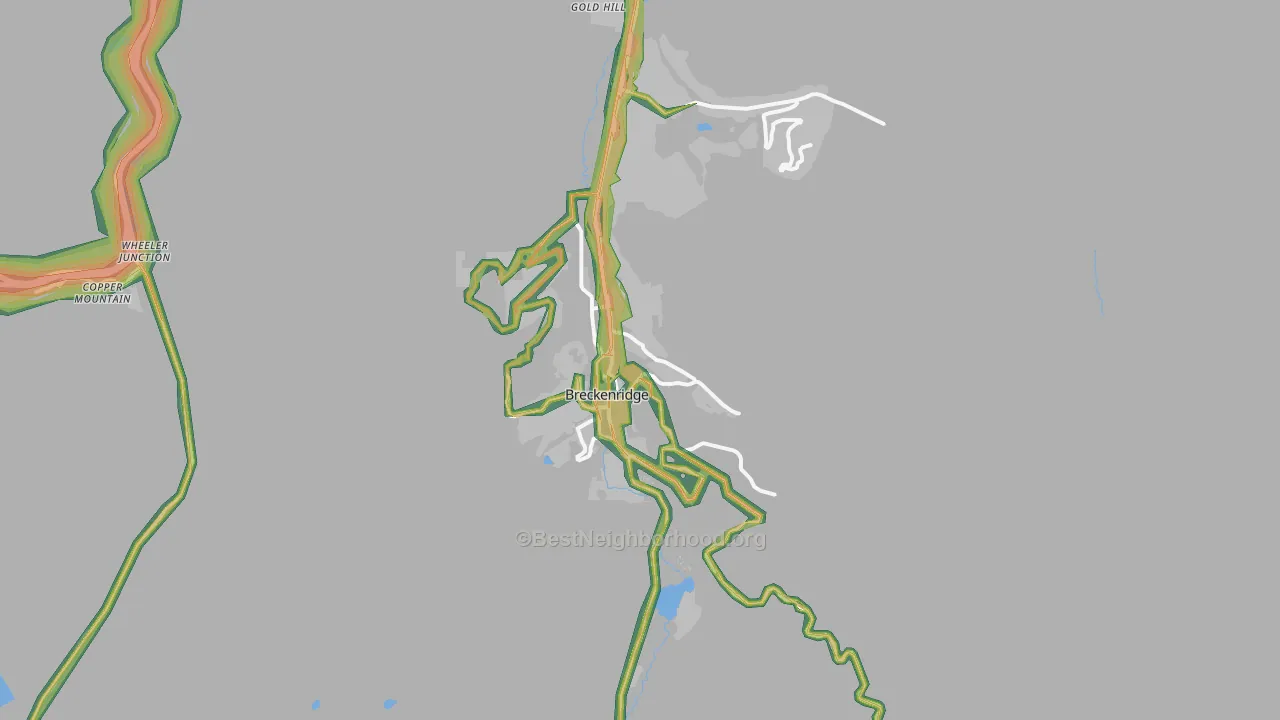 Breckenridge, CO Map of Noise Levels in Breckenridge
