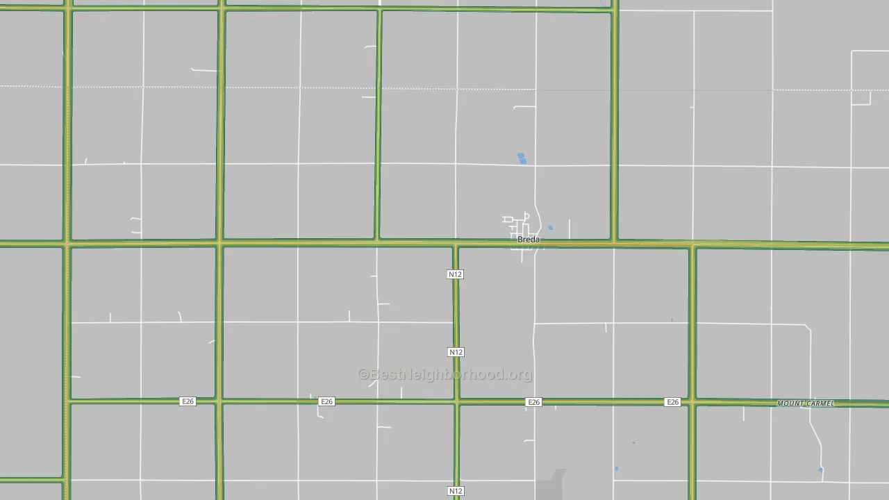 Breda, IA Map of Noise Levels in Breda