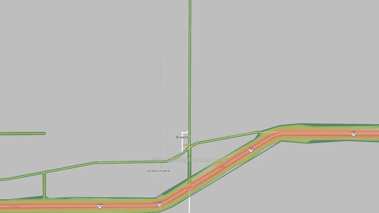Brewster, KS Map of Noise Levels in Brewster