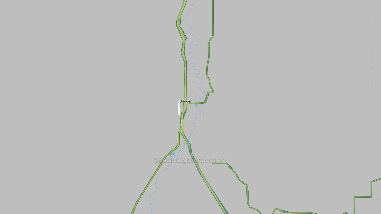 Bridger, MT Map of Noise Levels in Bridger