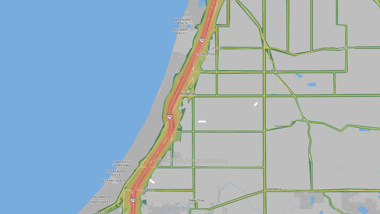 Bridgman, MI Map of Noise Levels in Bridgman