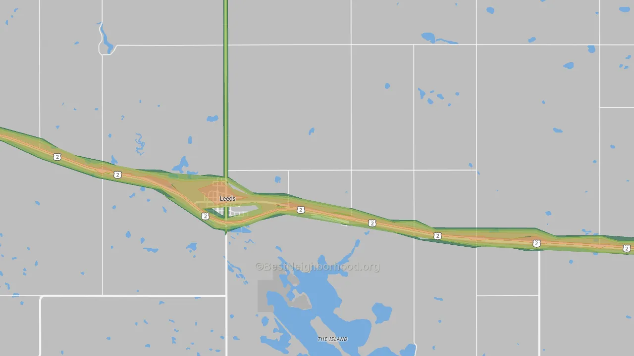 Brinsmade, ND Map of Noise Levels in Brinsmade