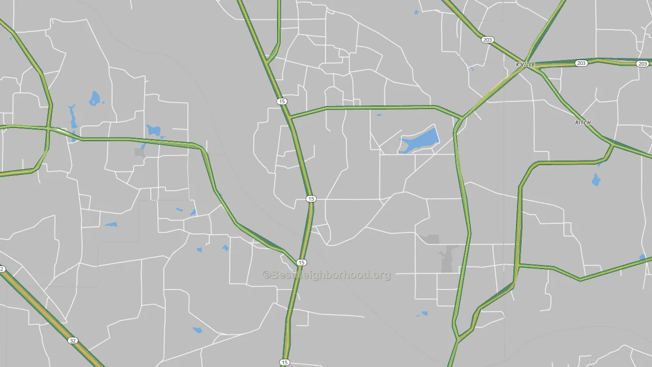 Bristol, GA Map of Noise Levels in Bristol