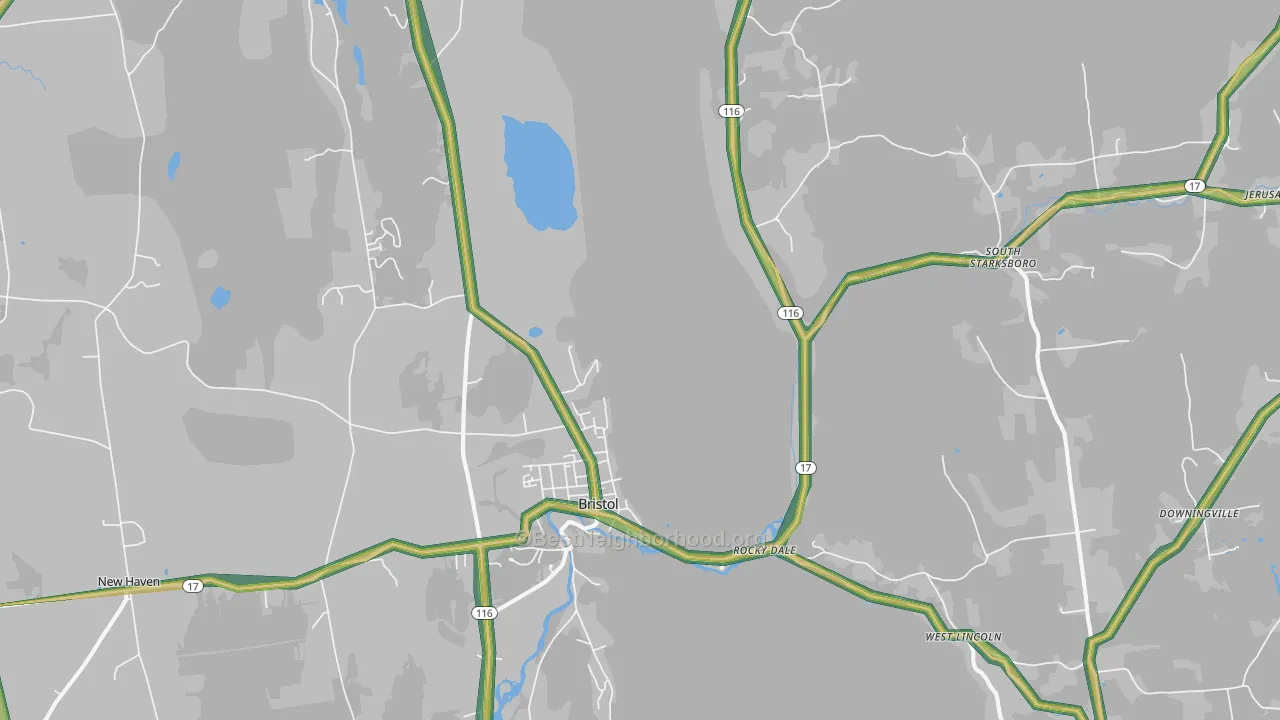 Bristol, VT Map of Noise Levels in Bristol