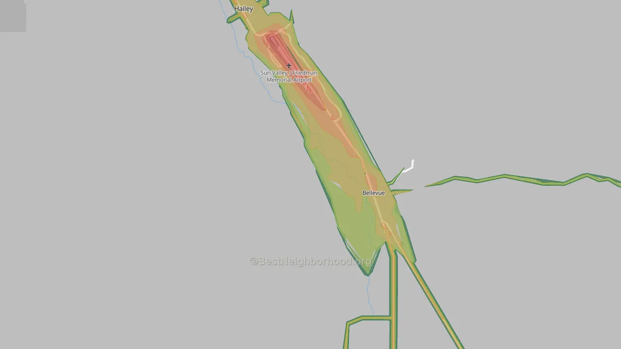 Broadford, ID Map of Noise Levels in Broadford