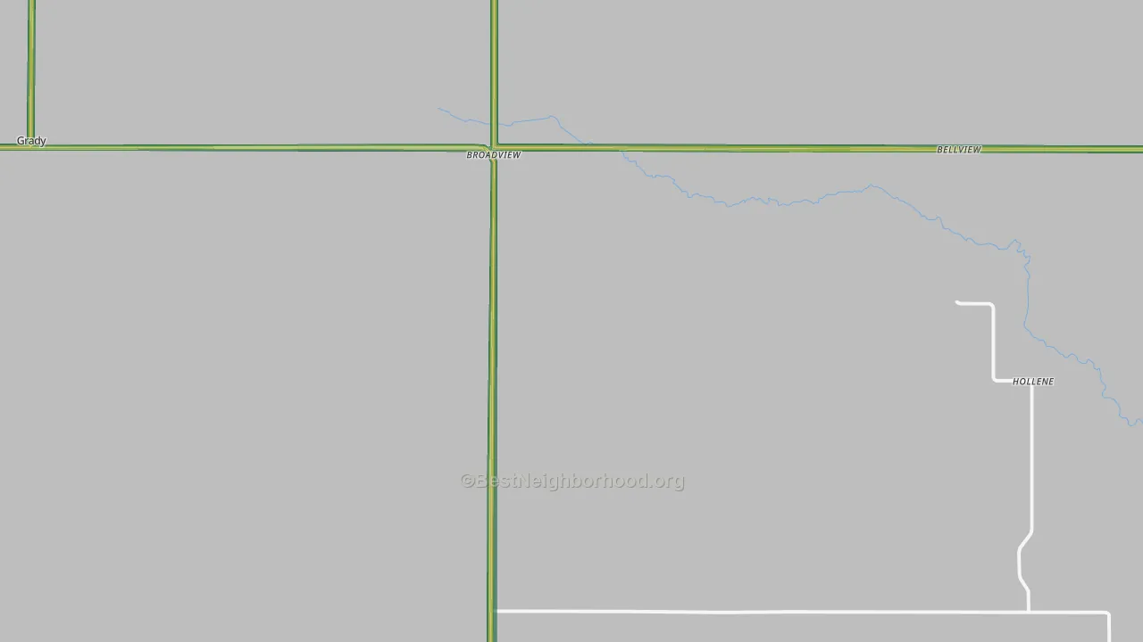 Broadview, NM Map of Noise Levels in Broadview