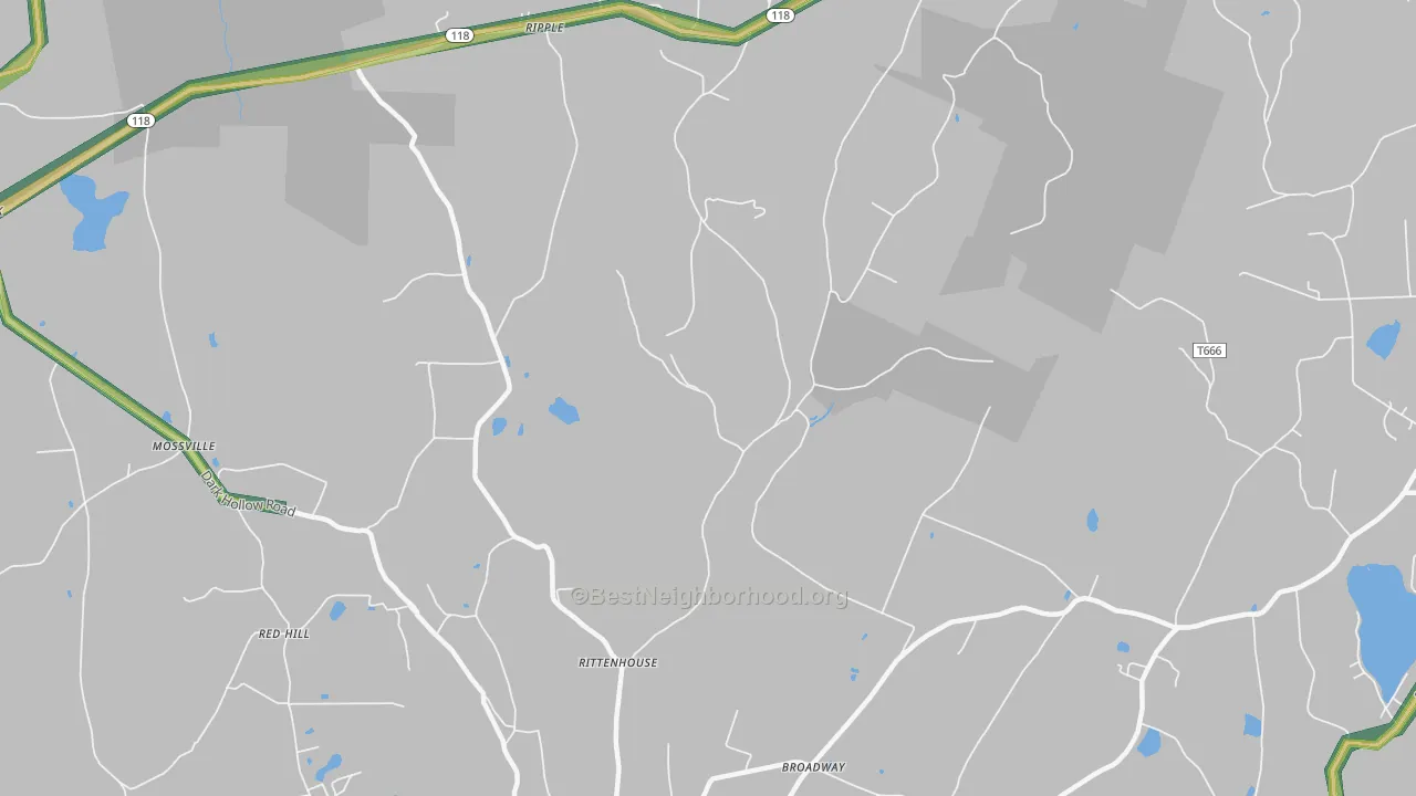 Broadway, PA Map of Noise Levels in Broadway