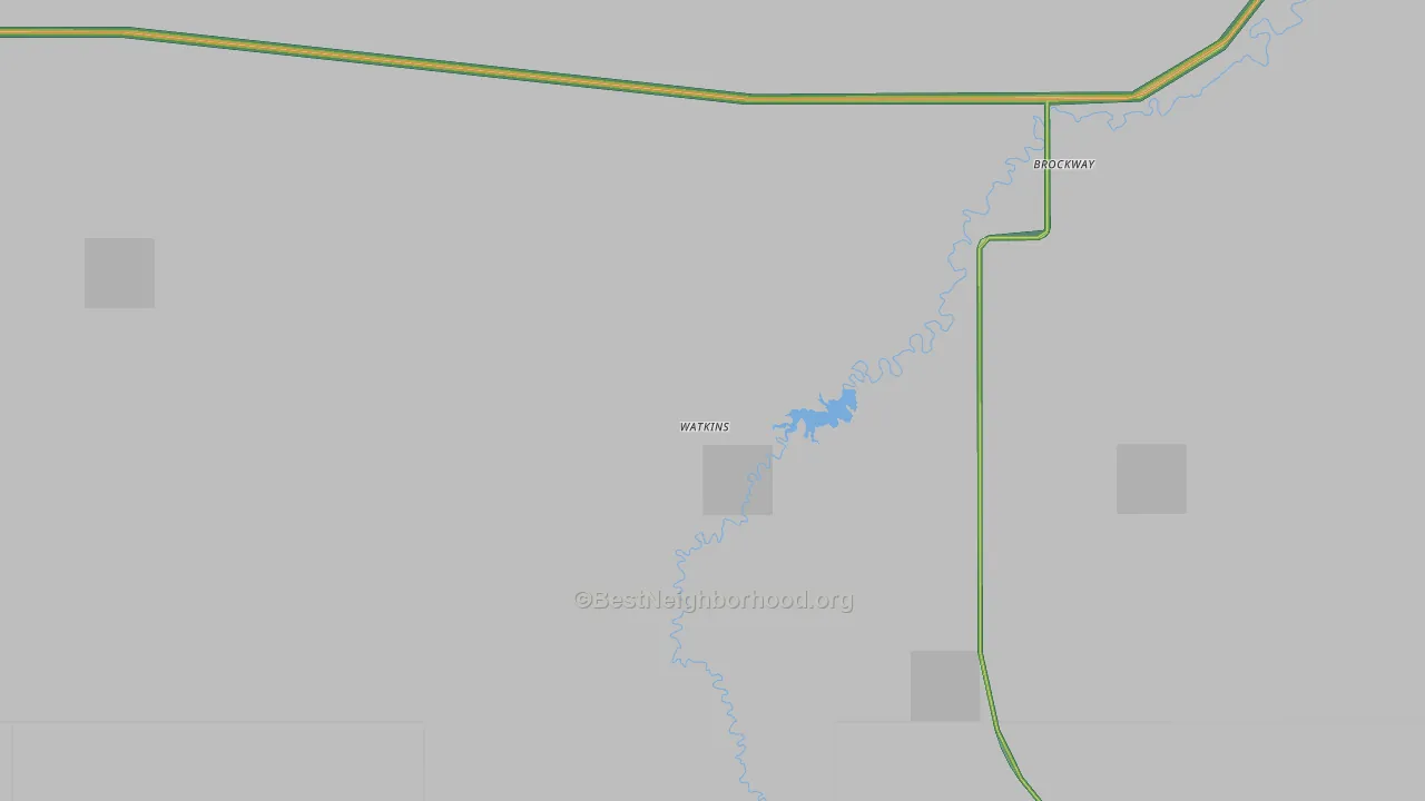 Brockway, MT Map of Noise Levels in Brockway
