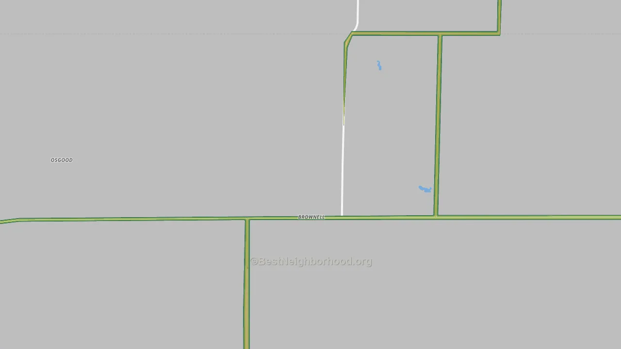 Brownell, KS Map of Noise Levels in Brownell