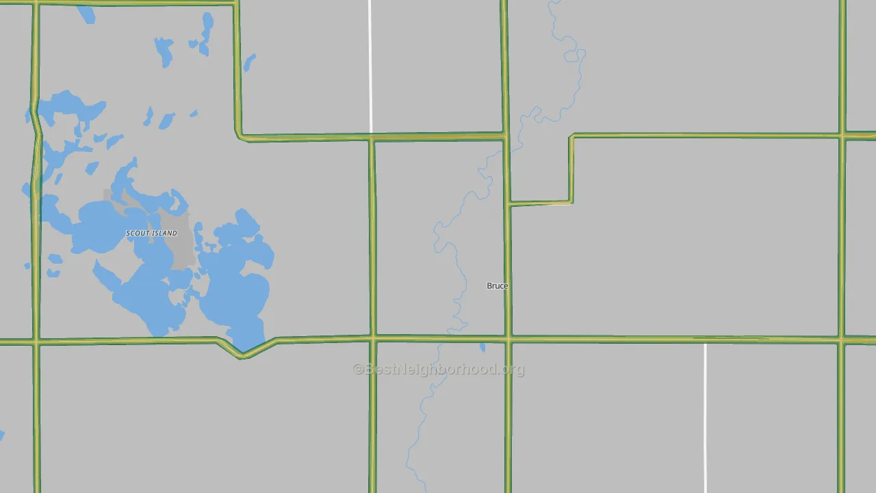Bruce, SD Map of Noise Levels in Bruce