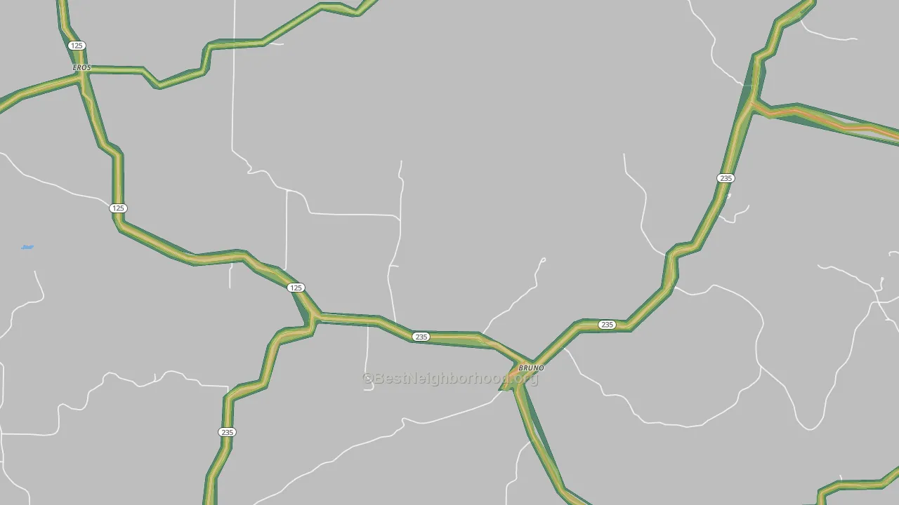 Bruno, AR Map of Noise Levels in Bruno