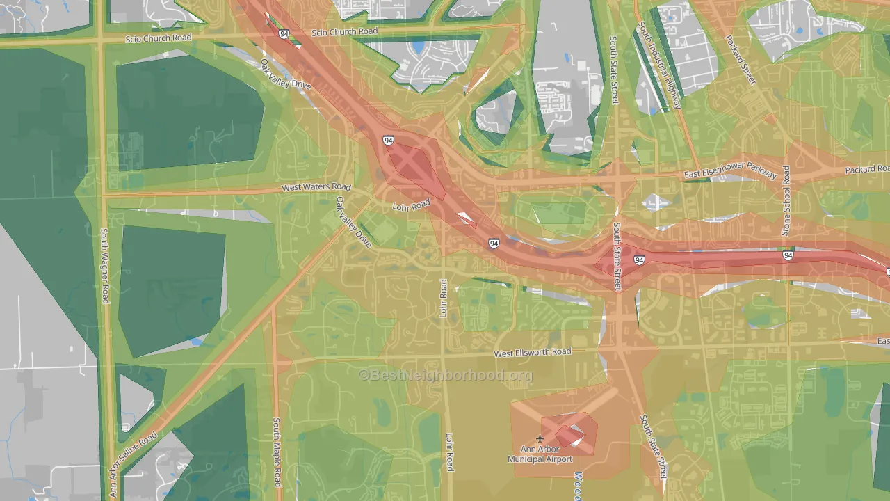 Bryant Pattengill West, Ann Arbor, MI Map of Noise Levels in Bryant Pattengill West