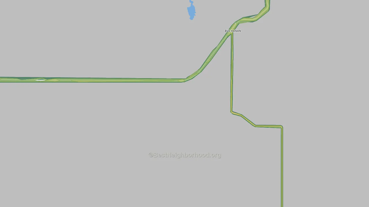 Buchanan, OR Map of Noise Levels in Buchanan