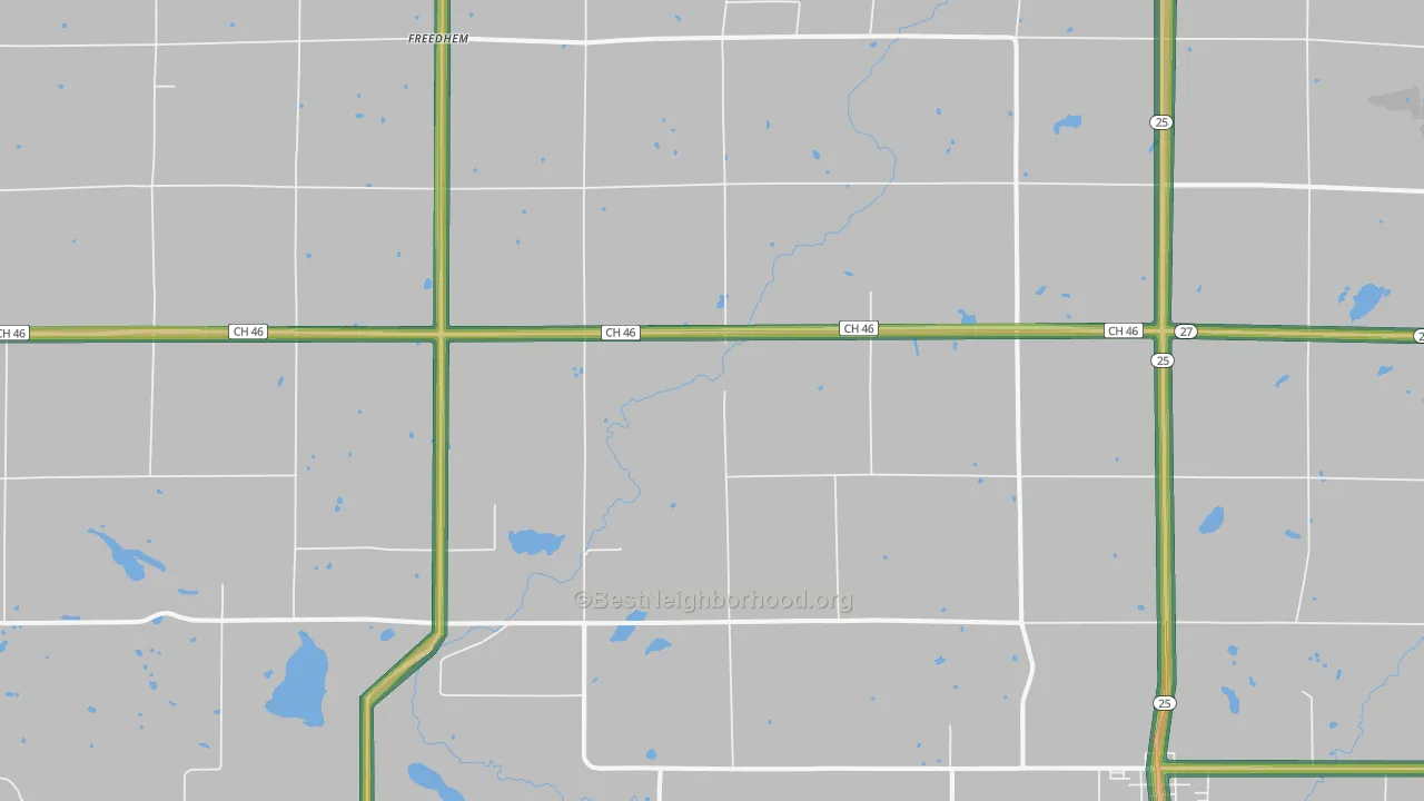 Buckman, MN Map of Noise Levels in Buckman