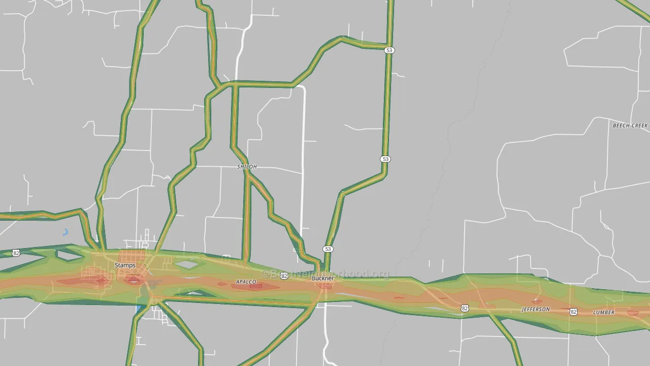 Buckner, AR Map of Noise Levels in Buckner