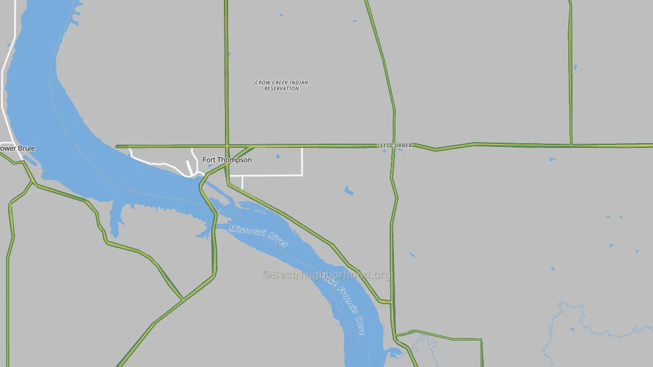 Buffalo County, SD Map of Noise Levels in Buffalo County