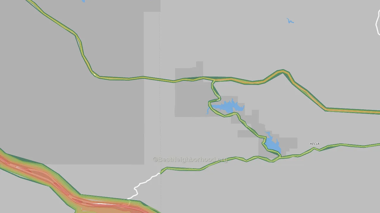 Buford, WY Map of Noise Levels in Buford