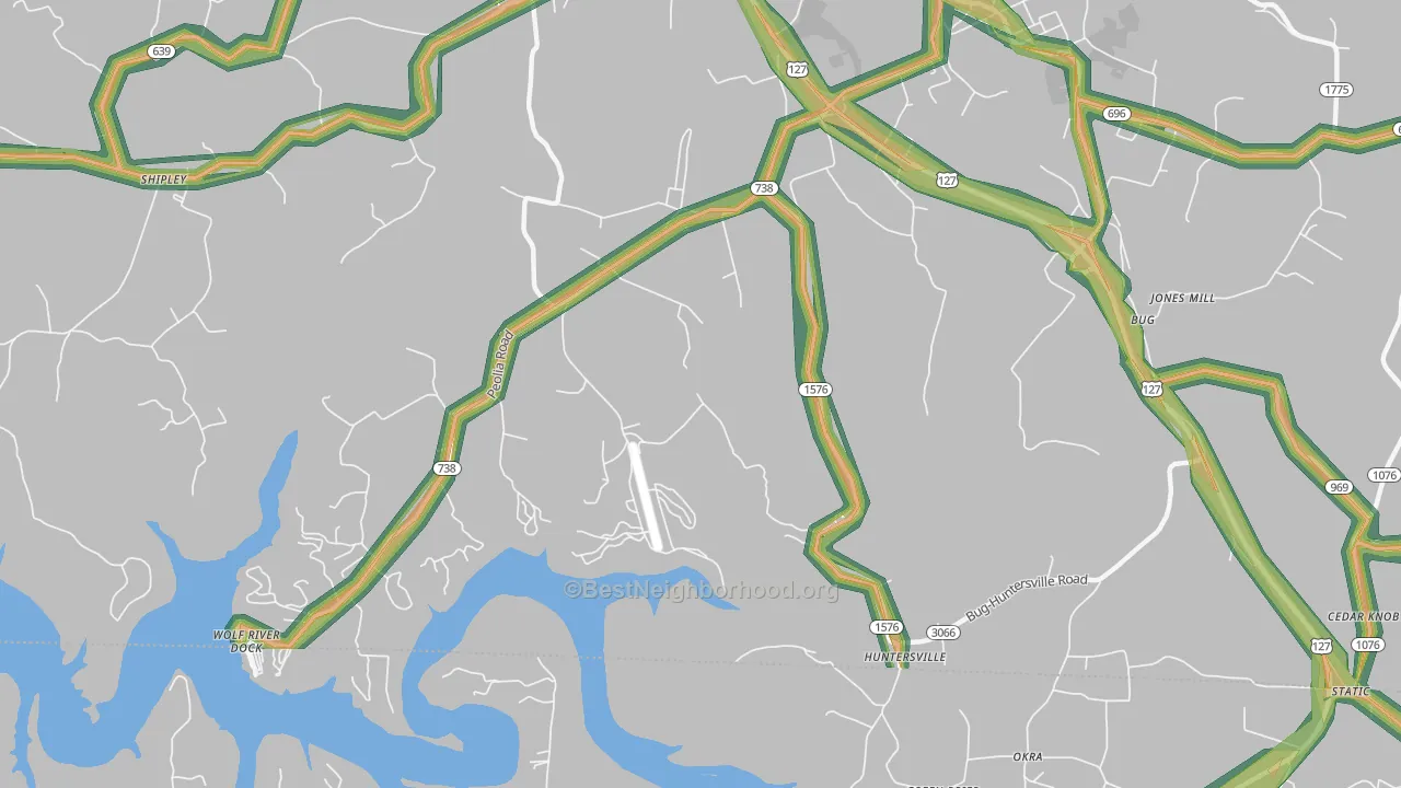 Bug, KY Map of Noise Levels in Bug