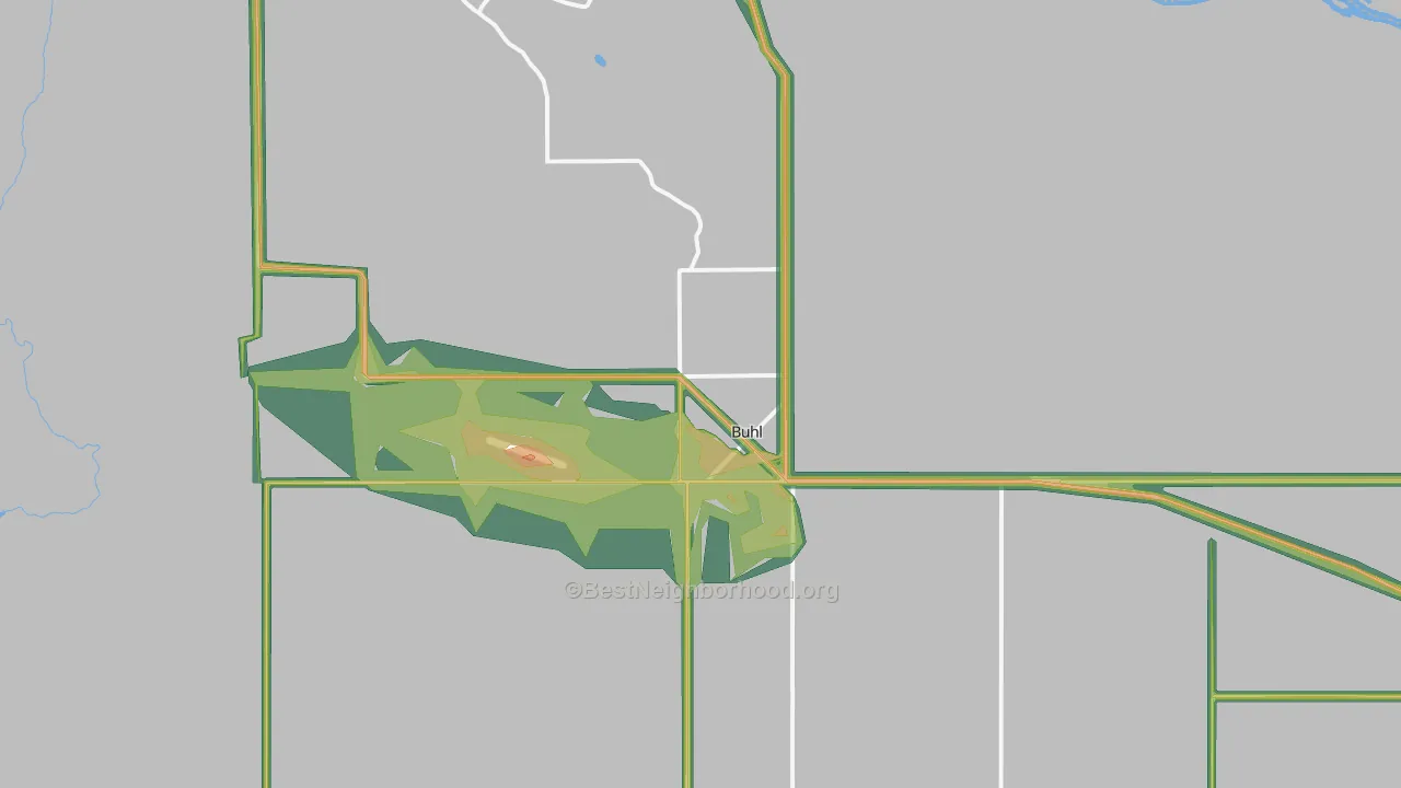 Buhl, ID Map of Noise Levels in Buhl