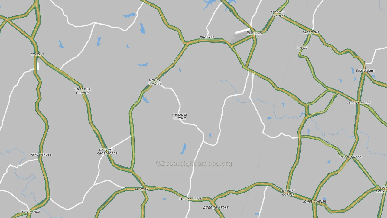 Bumpass, VA Map of Noise Levels in Bumpass