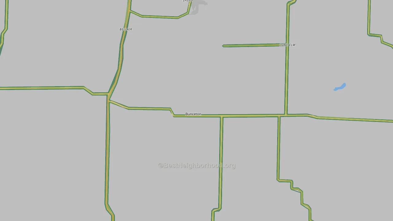 Bunceton, MO Map of Noise Levels in Bunceton