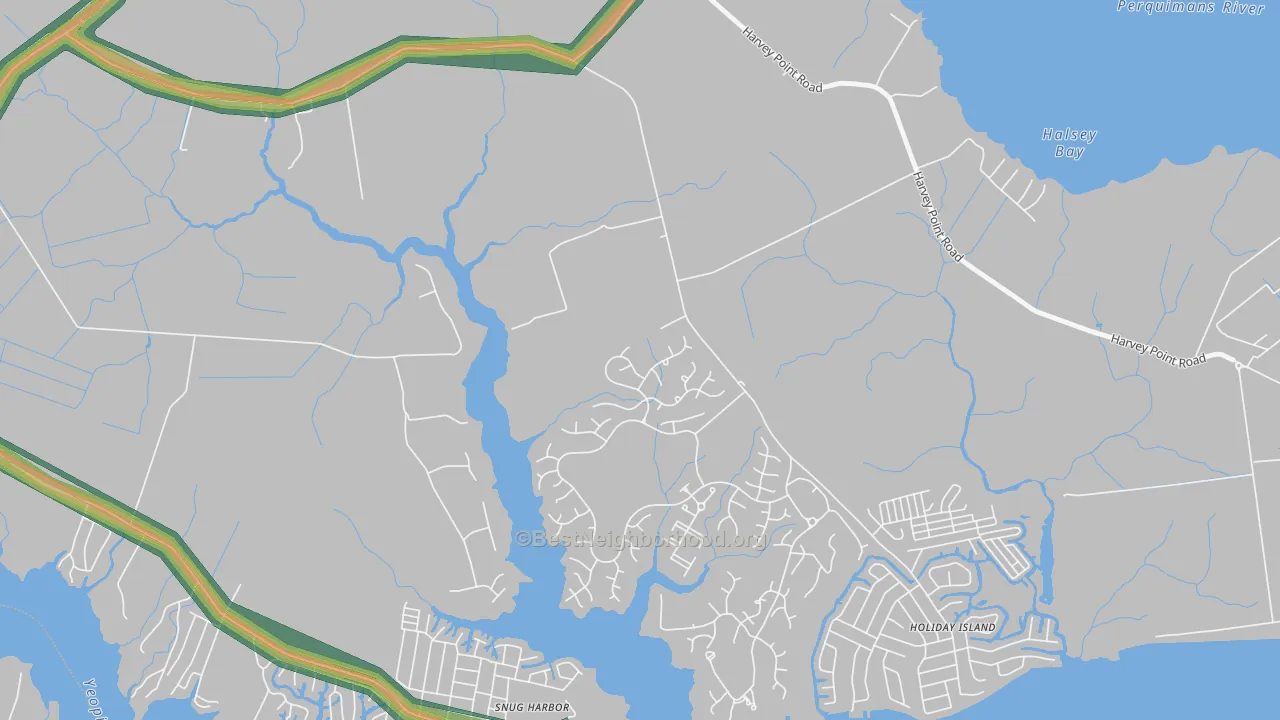 Burgess, NC Map of Noise Levels in Burgess