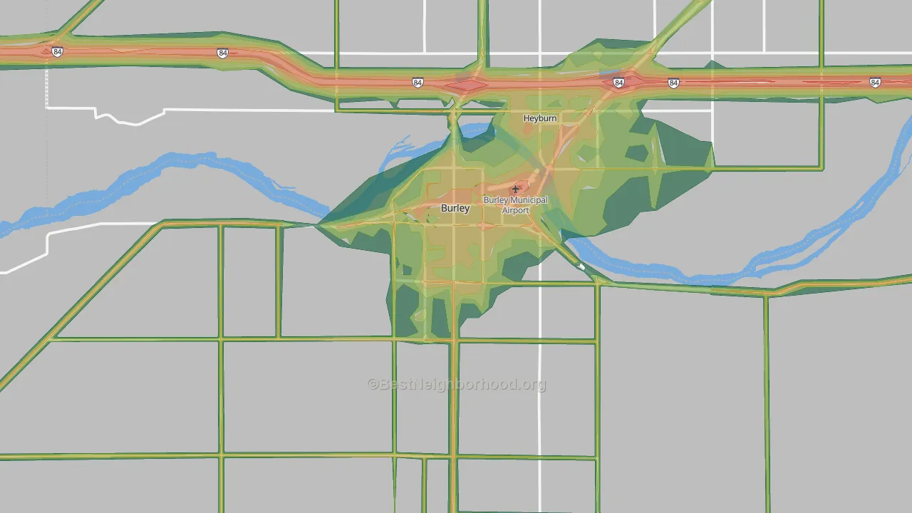 Burley, ID Map of Noise Levels in Burley