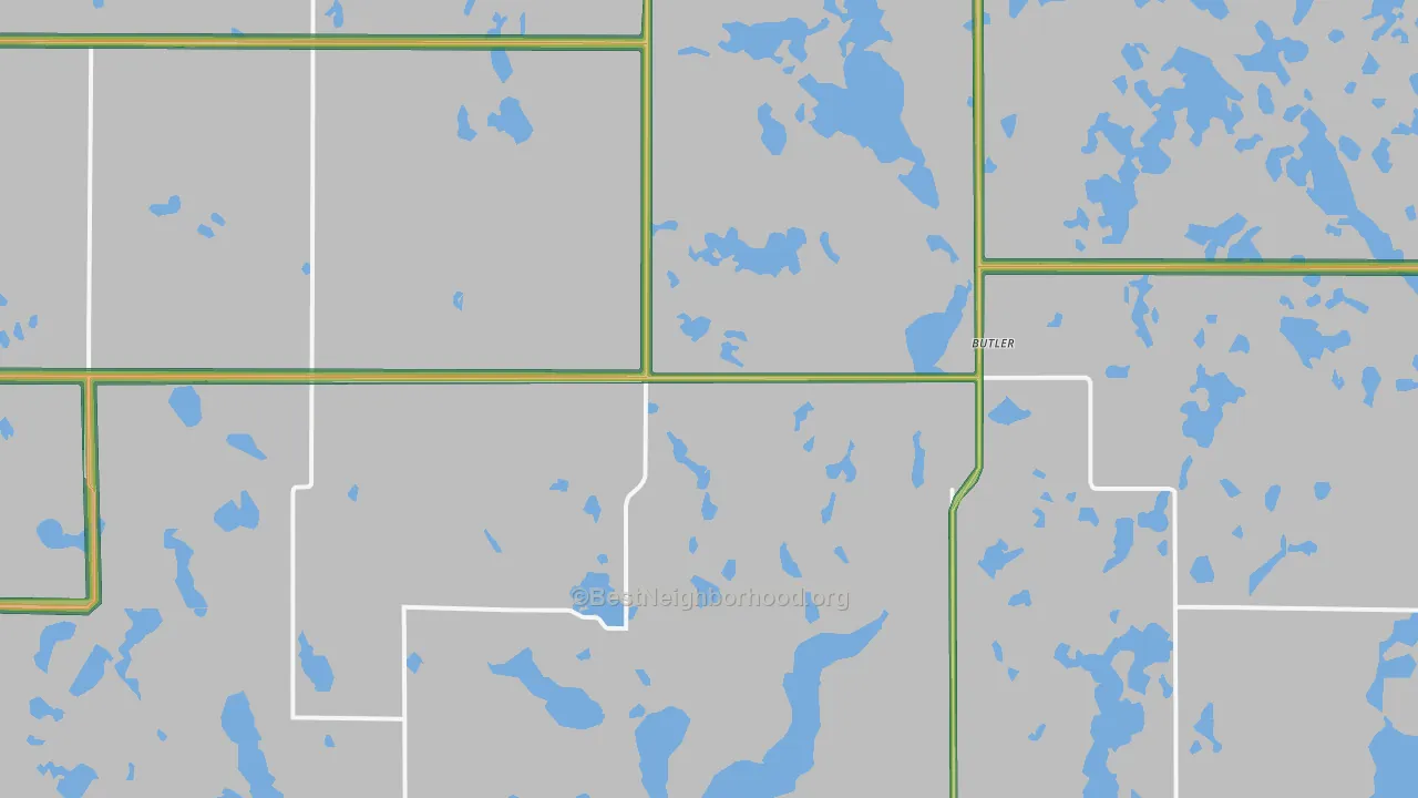 Butler, SD Map of Noise Levels in Butler