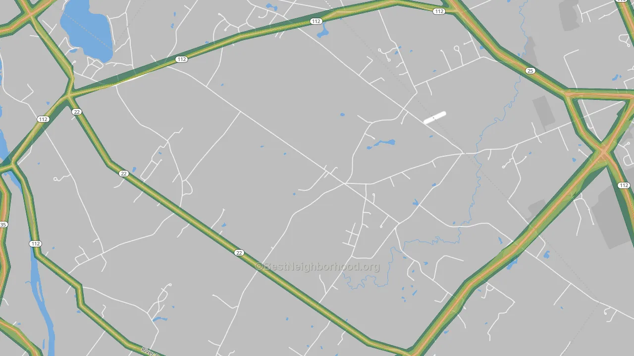 Buxton Center, ME Map of Noise Levels in Buxton Center