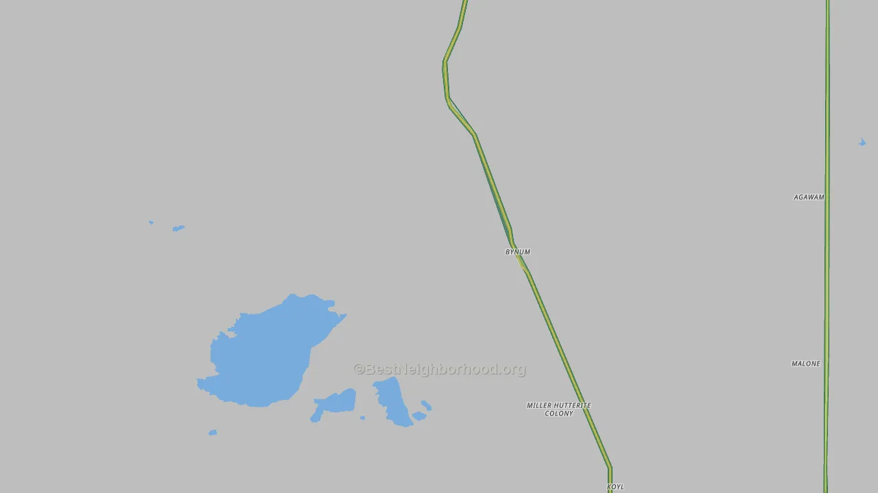 Bynum, MT Map of Noise Levels in Bynum