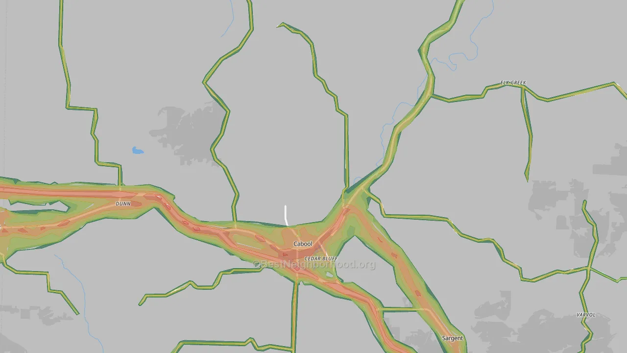 Cabool, MO Map of Noise Levels in Cabool