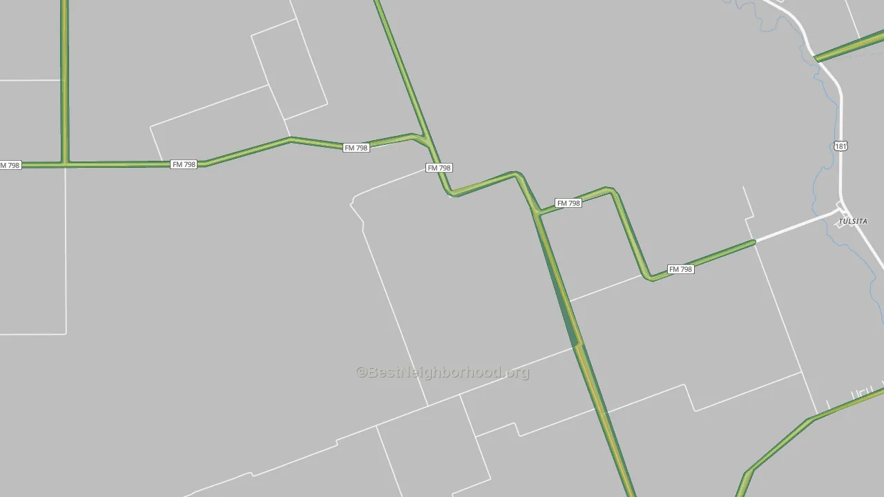 Caesar, TX Map of Noise Levels in Caesar